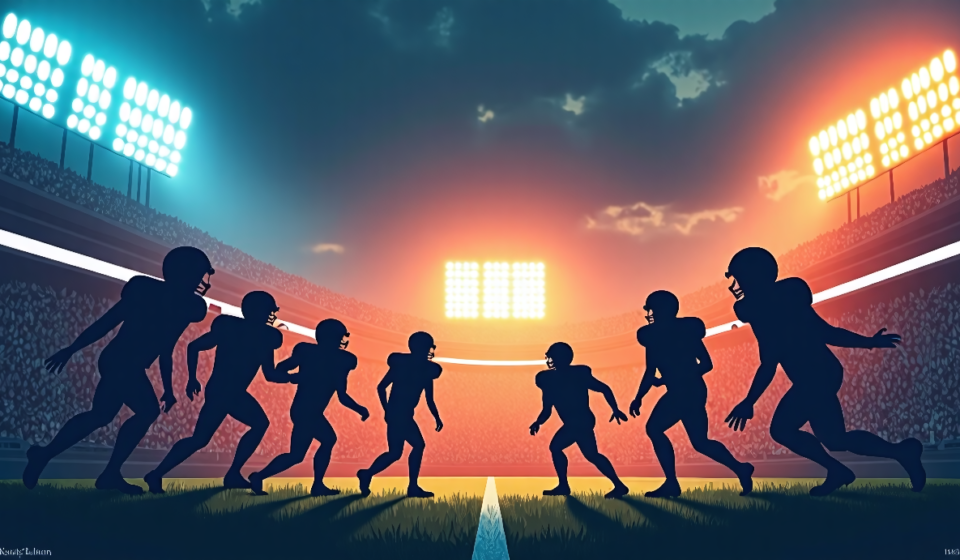 Bills vs. Patriots: AFC East Showdown 2024 — AI-generated editorial illustration