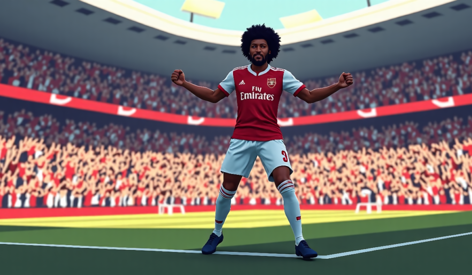 Saka’s Solo Strike Secures Arsenal’s Unbeaten Premier League Run — AI-generated editorial illustration