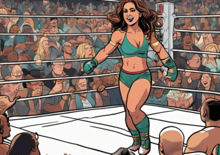 Britt Baker’s Surprise AEW Return: How It Came Together — AI-generated editorial illustration