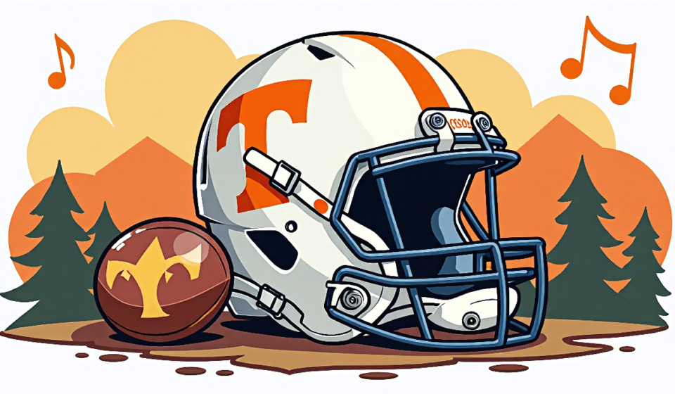 Tennessee Volunteers Honor Dolly Parton with New Helmet Sticker — AI-generated editorial illustration