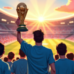 Lionel Messi’s World Cup Legacy: A Retrospective After Retirement — AI-generated editorial illustration