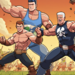 John Cena Challenges Cody Rhodes in Clash of Clans Ad — AI-generated editorial illustration
