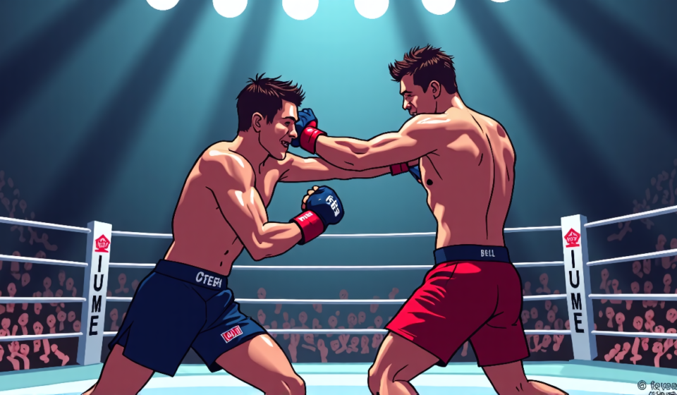 Underdog Alex Apodaca Shocks UFC with Upset Victory Over Bella Mir — AI-generated editorial illustration