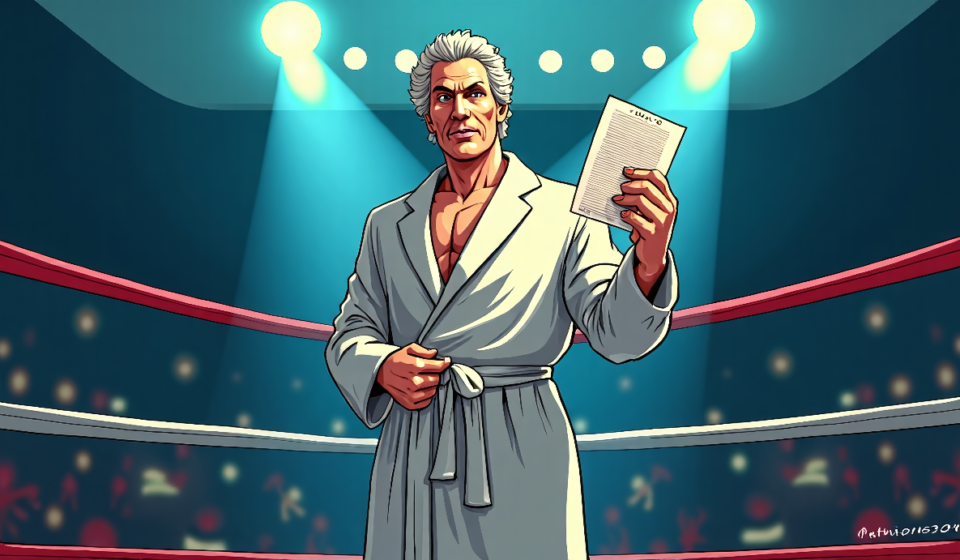 Ric Flair Threatens Legal Action Over Stolen Robes, Fires Back at O.J. Simpson Comparisons — AI-generated editorial illustration