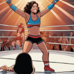 Britt Baker’s Emotional Return to AEW at All In: London — AI-generated editorial illustration