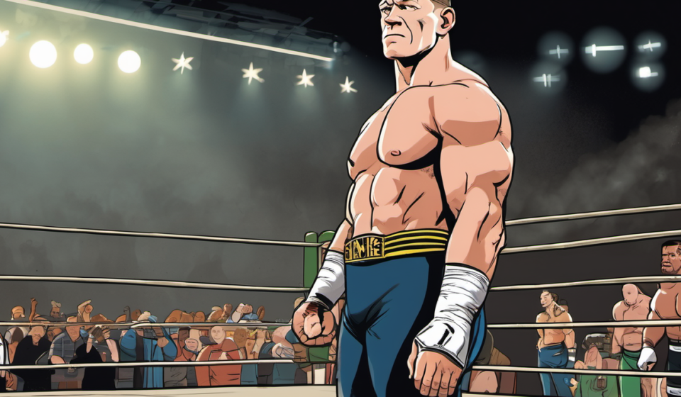 John Cena Declares Wrestling Career Over, Rejects AEW/WWE Return — AI-generated editorial illustration