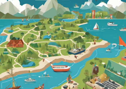 MapQuest Tops App Store Downloads After Lake Ontario Naming Standoff — AI-generated editorial illustration