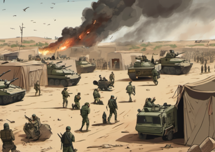 Israel Seizes Hamas Security Chief in Gaza Raid — AI-generated editorial illustration