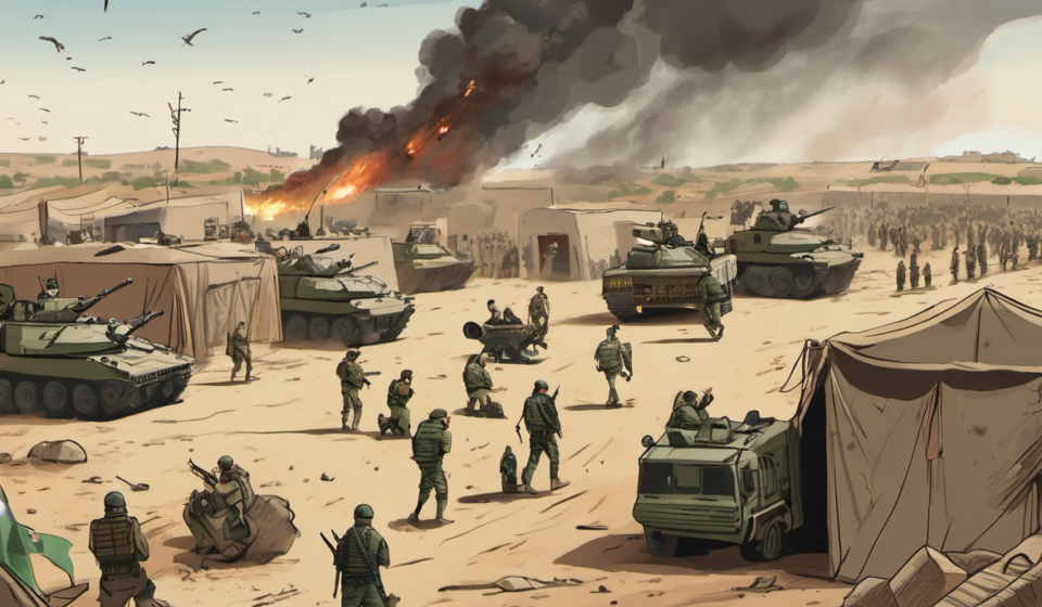 Israel Seizes Hamas Security Chief in Gaza Raid — AI-generated editorial illustration