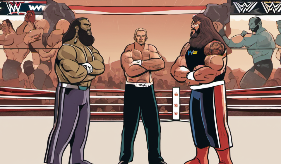Kofi and Austin Creed Reveal WWE Exit: Pay Cut Was ‘Not Fair’ — AI-generated editorial illustration