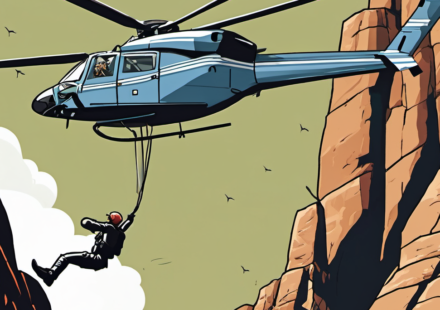 Climber Airlifted After 20‑Foot Fall in North Carolina Gorge — AI-generated editorial illustration