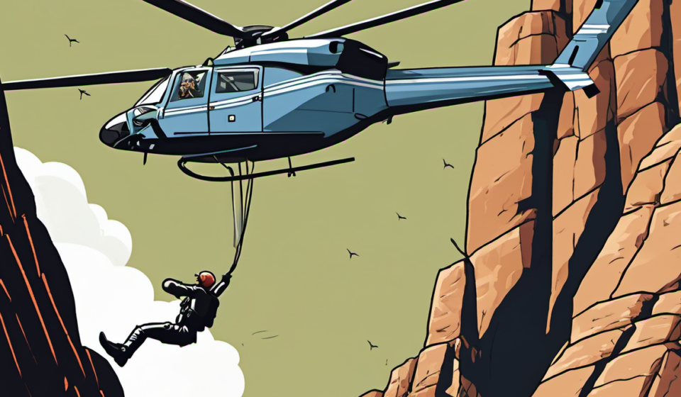 Climber Airlifted After 20‑Foot Fall in North Carolina Gorge — AI-generated editorial illustration