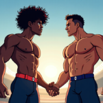 Kofi & Austin Creed Credit Big E for Their AEW Theme from A$AP Ferg — AI-generated editorial illustration