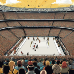 AEW All In London 2026: 41,102 Fans Entered Wembley Stadium — AI-generated editorial illustration