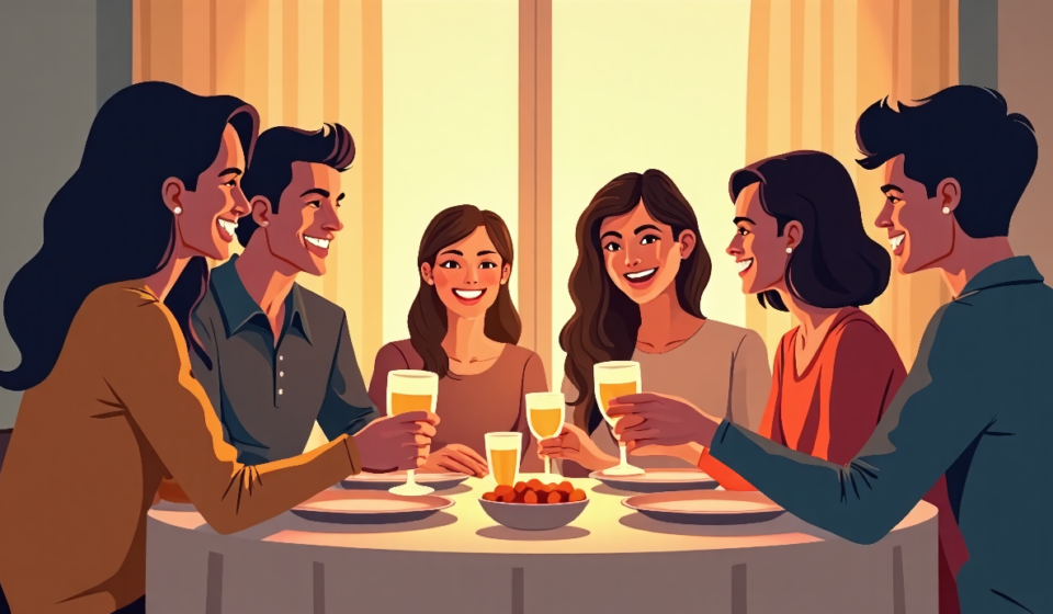 Modern Family Cast Reunites for Sweet Dinner Photos — AI-generated editorial illustration