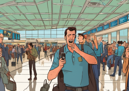 Justin Baldoni Meets Candace Owens at Iceland Airport, Sparks Social Media Buzz — AI-generated editorial illustration