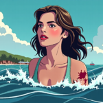 Shark Bite Mystery Off Martha’s Vineyard, the Same Town as ‘Jaws’ — AI-generated editorial illustration