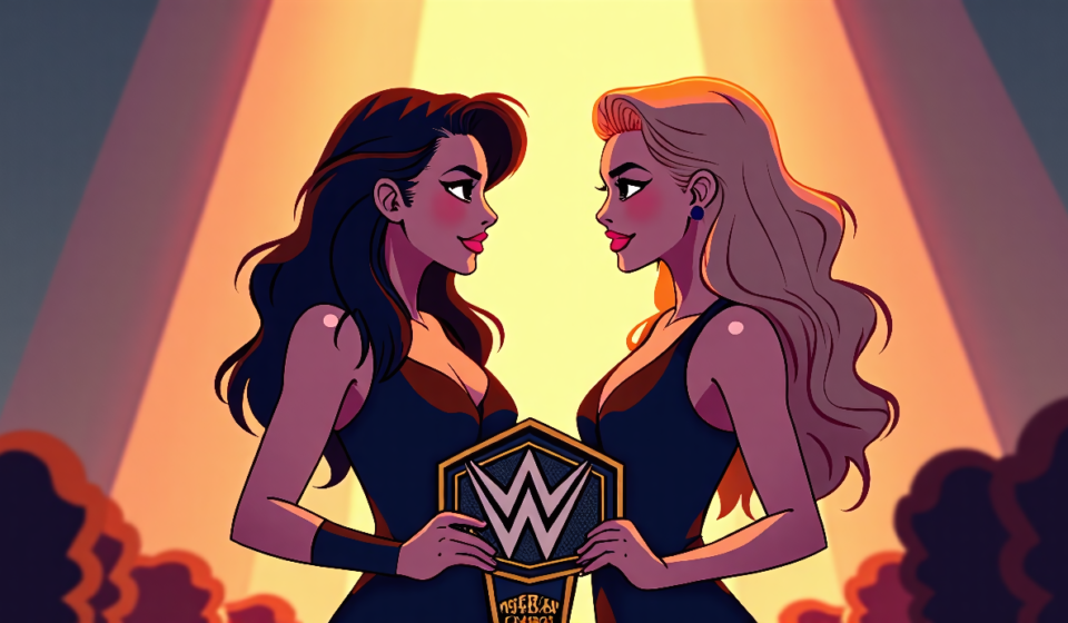 Alexa Bliss Reveals She Pitched the Flair‑Bliss Tag Team Storyline — AI-generated editorial illustration