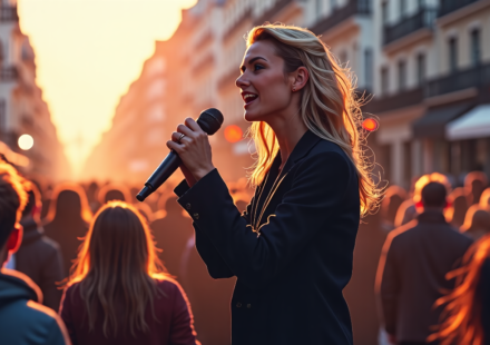 Celine Dion Sings Live with Paris Fans in Street‑Side Surprise — AI-generated editorial illustration