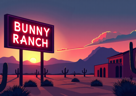 Dennis Hof’s Bunny Ranch Empire Hits Market at $33.9 Million — AI-generated editorial illustration