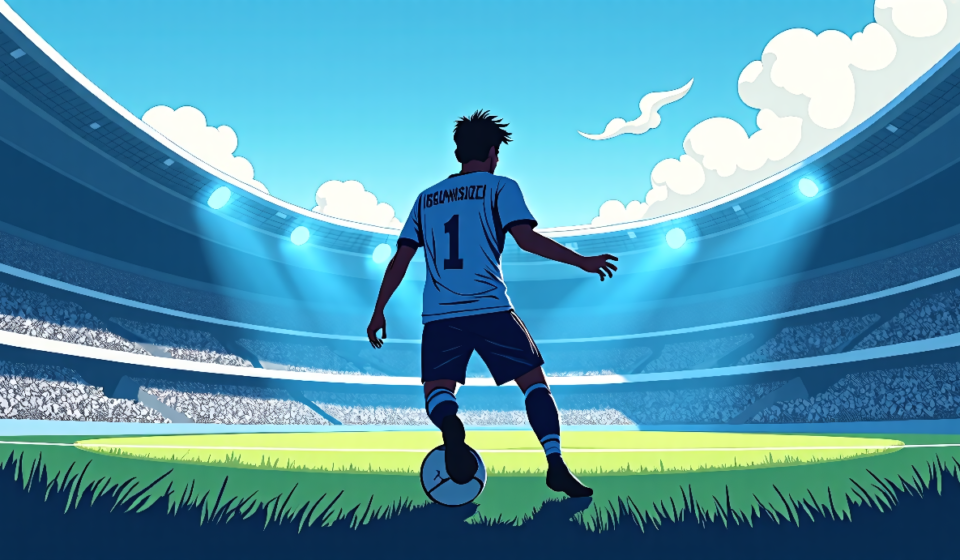 Manchester City Secures Enzo Fernández From Chelsea — AI-generated editorial illustration