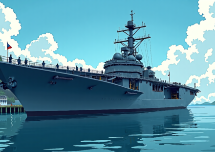 USS Abraham Lincoln Returns Home After 9‑Month Middle East Deployment — AI-generated editorial illustration
