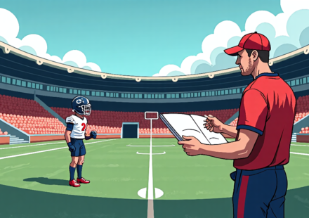 McCaffrey Returns to Practice, Bears Face DB Uncertainty — AI-generated editorial illustration