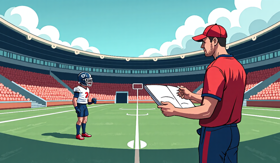 McCaffrey Returns to Practice, Bears Face DB Uncertainty — AI-generated editorial illustration