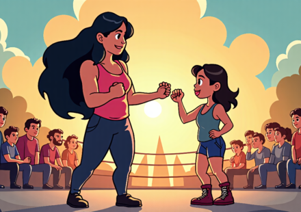 Carmella Declares She’s Not Retired, Bayley Demands Proof — AI-generated editorial illustration