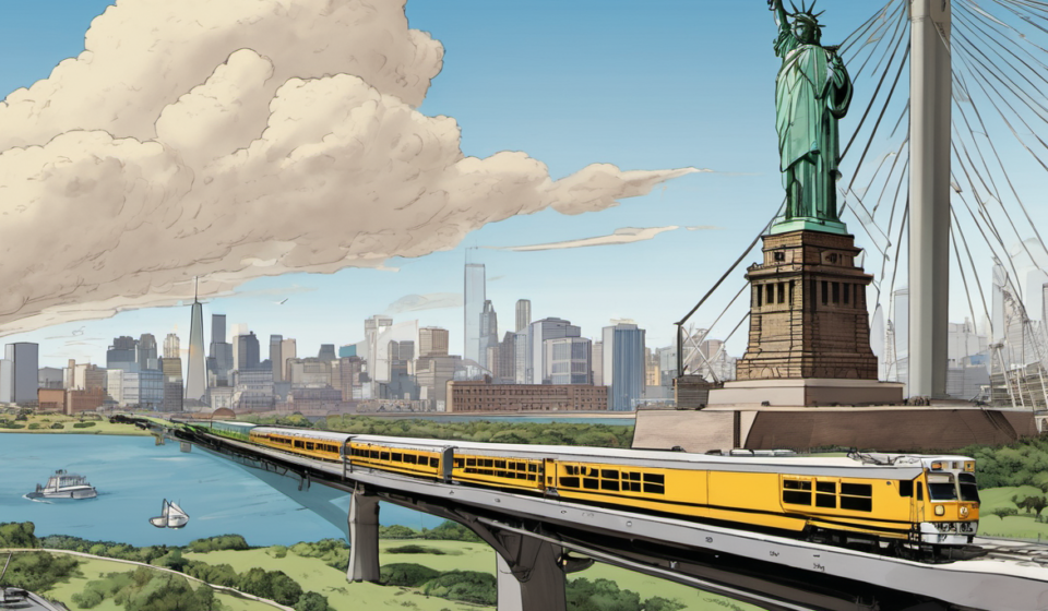 Steel Beam from WTC South Tower to Travel Across America Ahead of 9/11 — AI-generated editorial illustration