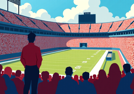 USC Coach Riley Calls LA Coliseum Attendance Rumors a ‘False Narrative’ — AI-generated editorial illustration