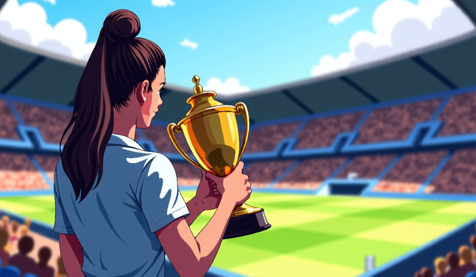 Mercedes Mone Honors Bayley After AEW All In Victory — AI-generated editorial illustration