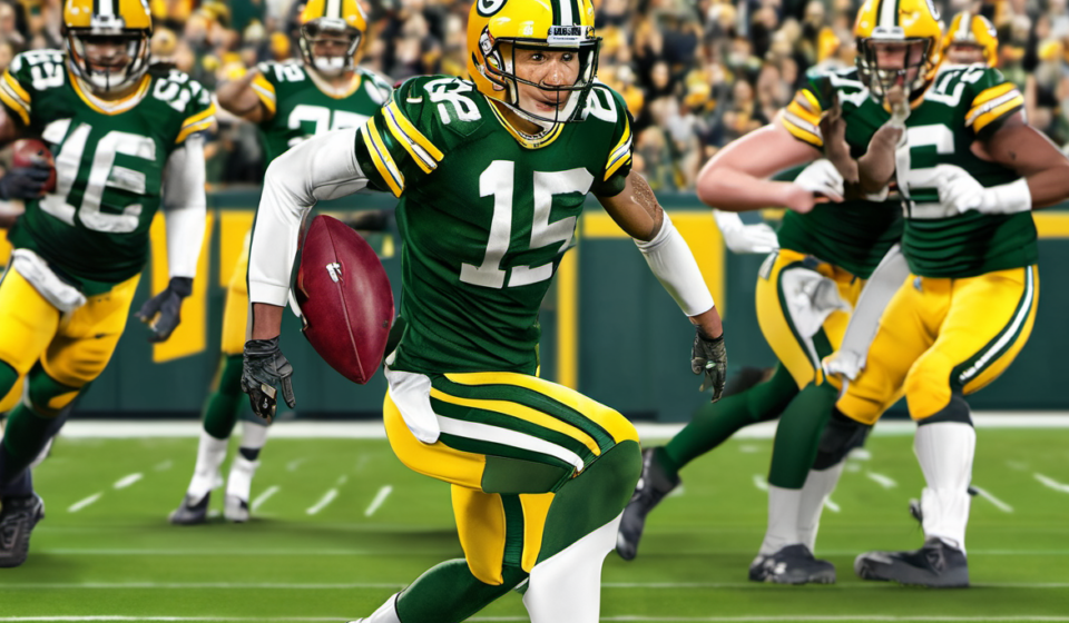 Jordan Love Turns Blitz Weakness Into NFL’s Best Weapon — AI-generated editorial illustration