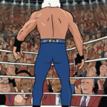 Ric Flair Calls Omega vs. Ospreay Match ‘One of the Greatest’ — AI-generated editorial illustration