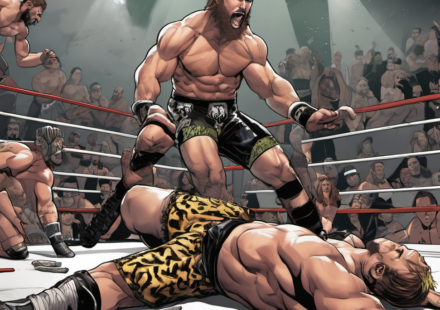 AEW All Out 2026: Three-Team Title Match Promises T&L Chaos — AI-generated editorial illustration