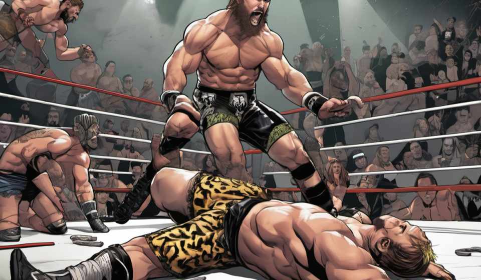 AEW All Out 2026: Three-Team Title Match Promises T&L Chaos — AI-generated editorial illustration