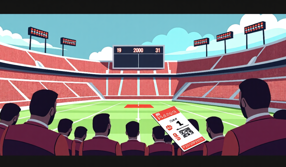 FanDuel Week 1 CFB Promo: Bet $1, Get $100 Bonus if Clemson Scores — AI-generated editorial illustration