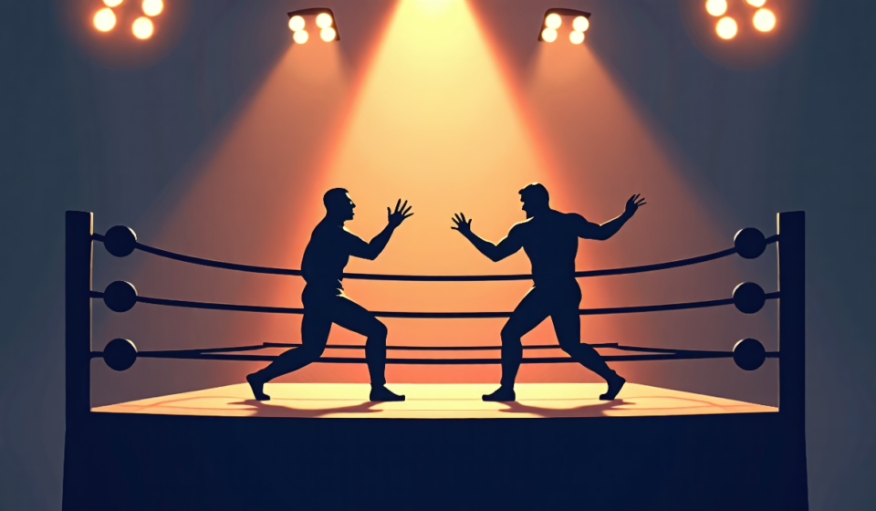 Will Ospreay vs. Jon Moxley Set as AEW All Out 2026 Main Event — AI-generated editorial illustration