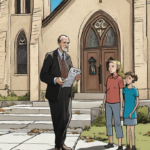 Maine Court Grants Father Final Say Over Daughter’s Church Attendance — AI-generated editorial illustration