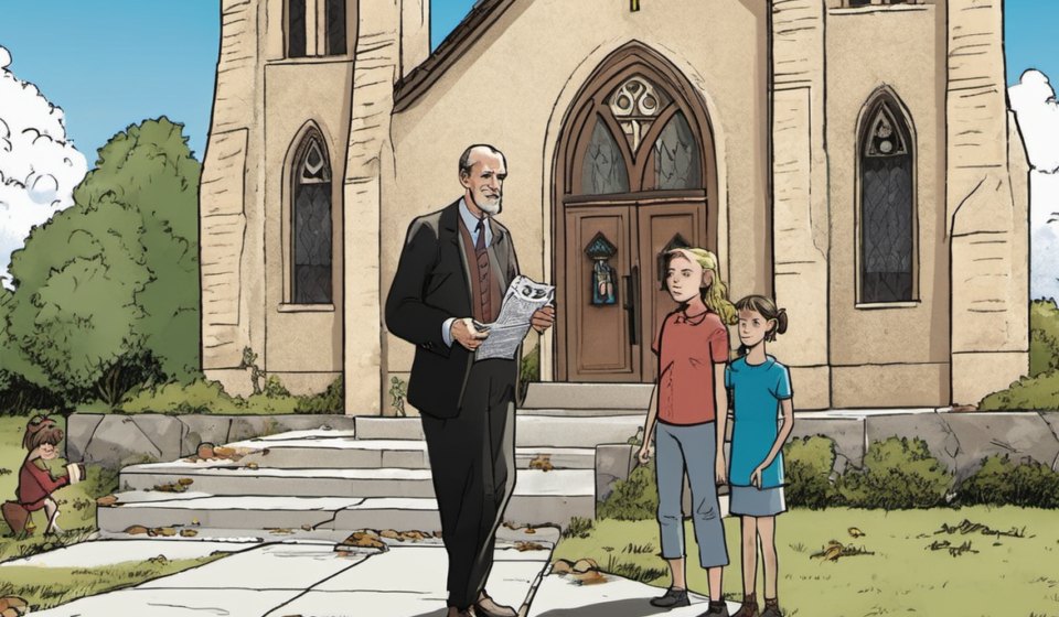 Maine Court Grants Father Final Say Over Daughter’s Church Attendance — AI-generated editorial illustration