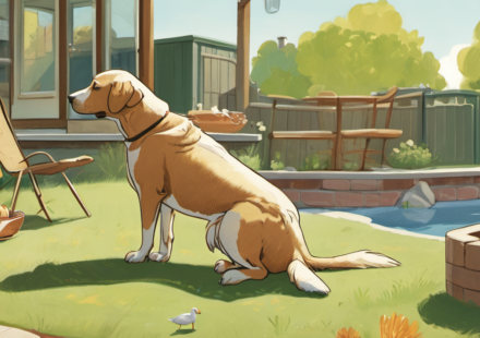 A Duck’s Gentle Presence Helps Dog Overcome Panic Attacks — AI-generated editorial illustration