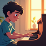 Piano Gift Turns Autistic Boy into Global Music Star — AI-generated editorial illustration
