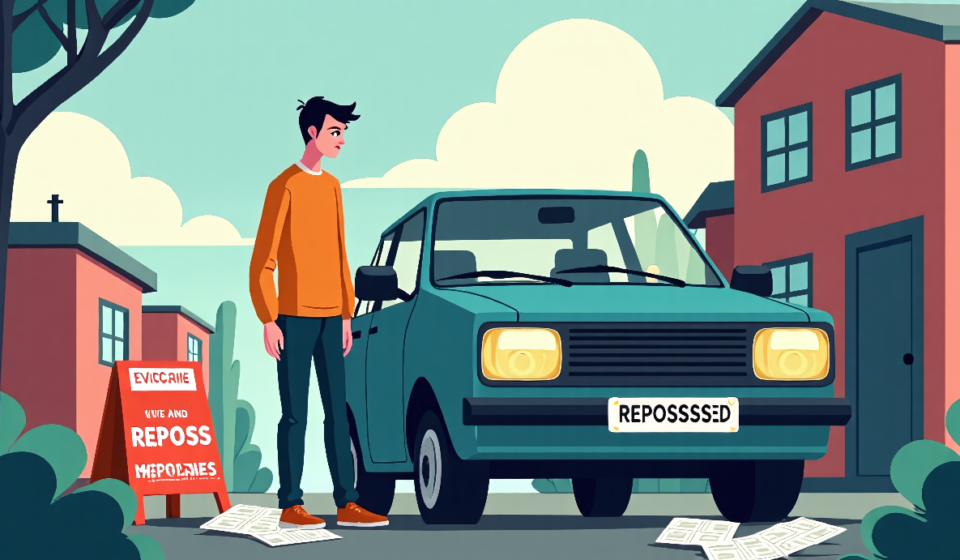 Aaron Phypers Claims Car Repossessed, Gas Shortage Amid Divorce Fallout — AI-generated editorial illustration