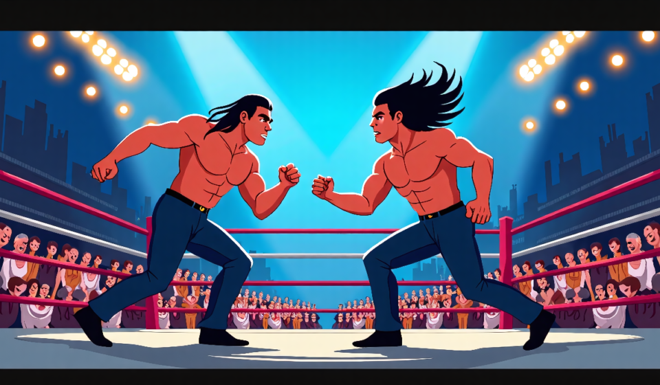 Penta’s Epic Victory Sets Stage for 2026 WWE Title Clash — AI-generated editorial illustration