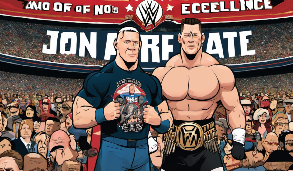 John Cena Congratulates The Miz on 20-Year WWE Milestone — AI-generated editorial illustration