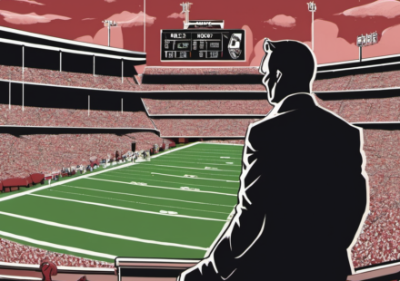 Bookmakers Gauge Alabama’s Future Under Kalen DeBoer — AI-generated editorial illustration