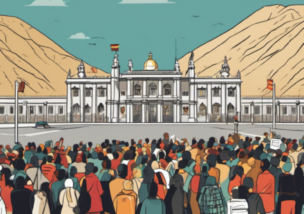 Spain’s Border Crisis Sparks Mass Protest in Madrid — AI-generated editorial illustration