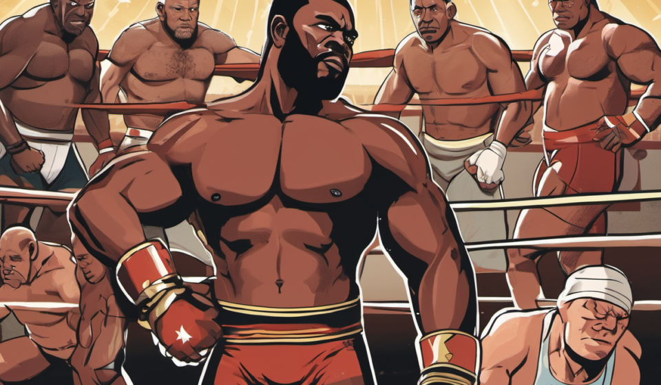 Oba Femi Critiques ‘Unbeatable’ WWE Characters, Shares Brock Lesnar Insight — AI-generated editorial illustration