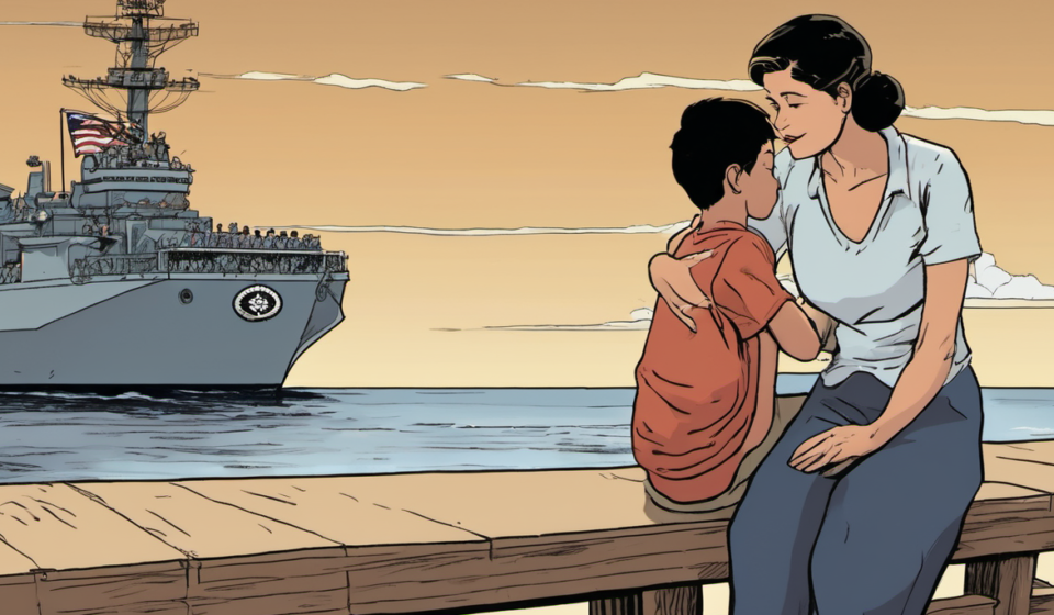 USS Abraham Lincoln Sailors Return to Thailand After 286 Days at Sea — AI-generated editorial illustration