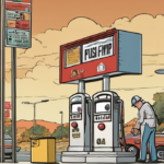 Diesel Prices Near Record as Gas Rises Before Labor Day — AI-generated editorial illustration